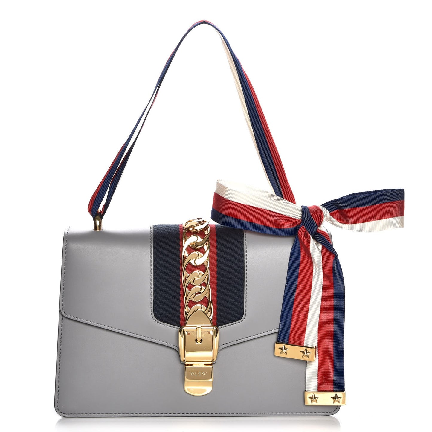 Calfskin Small Sylvie Shoulder Bag Deep Grey
