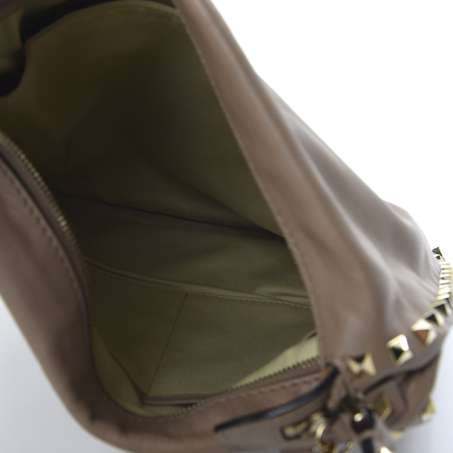 Valentino Garavani Vitello Rockstud Hobo Beige 5 of 9