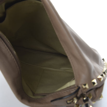 Valentino Garavani Vitello Rockstud Hobo Beige 5 of 9