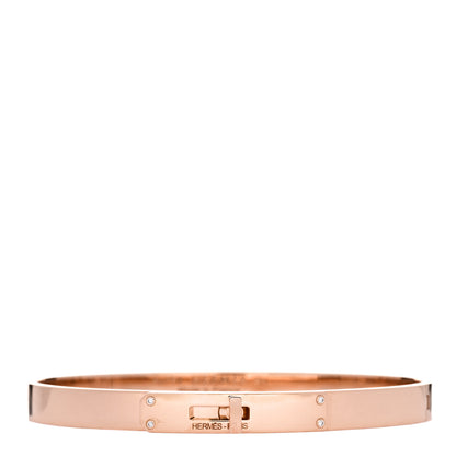Hermes 18K Rose Gold Diamond PM Kelly Bracelet SH 1 of 3
