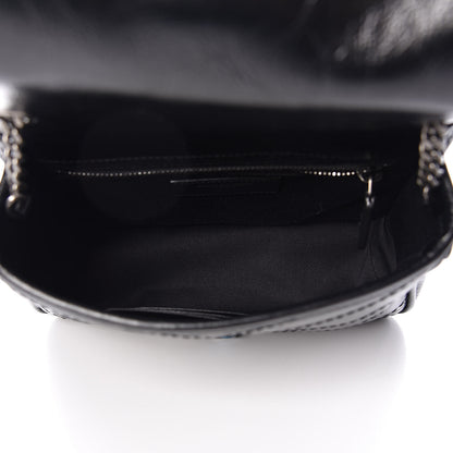 Saint Laurent Crinkled Calfskin Matelasse Monogram Niki Chain Wallet Black 5 of 11