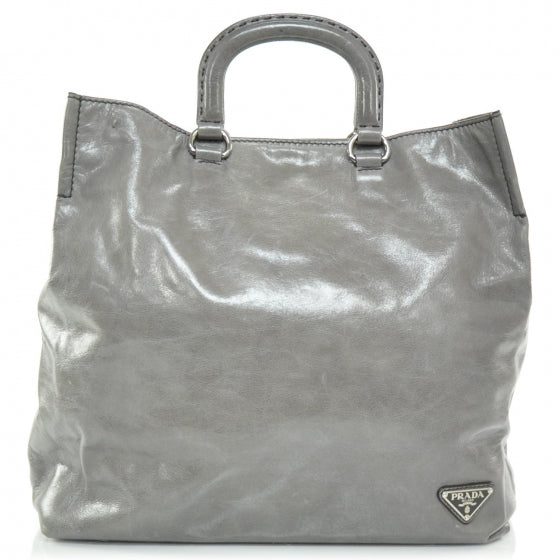Prada Vitello Shine Tote Fumo 1 of 9