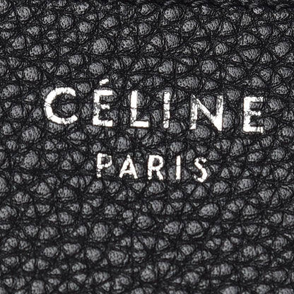 Celine Drummed Calfskin Mini Luggage Black 7 of 9
