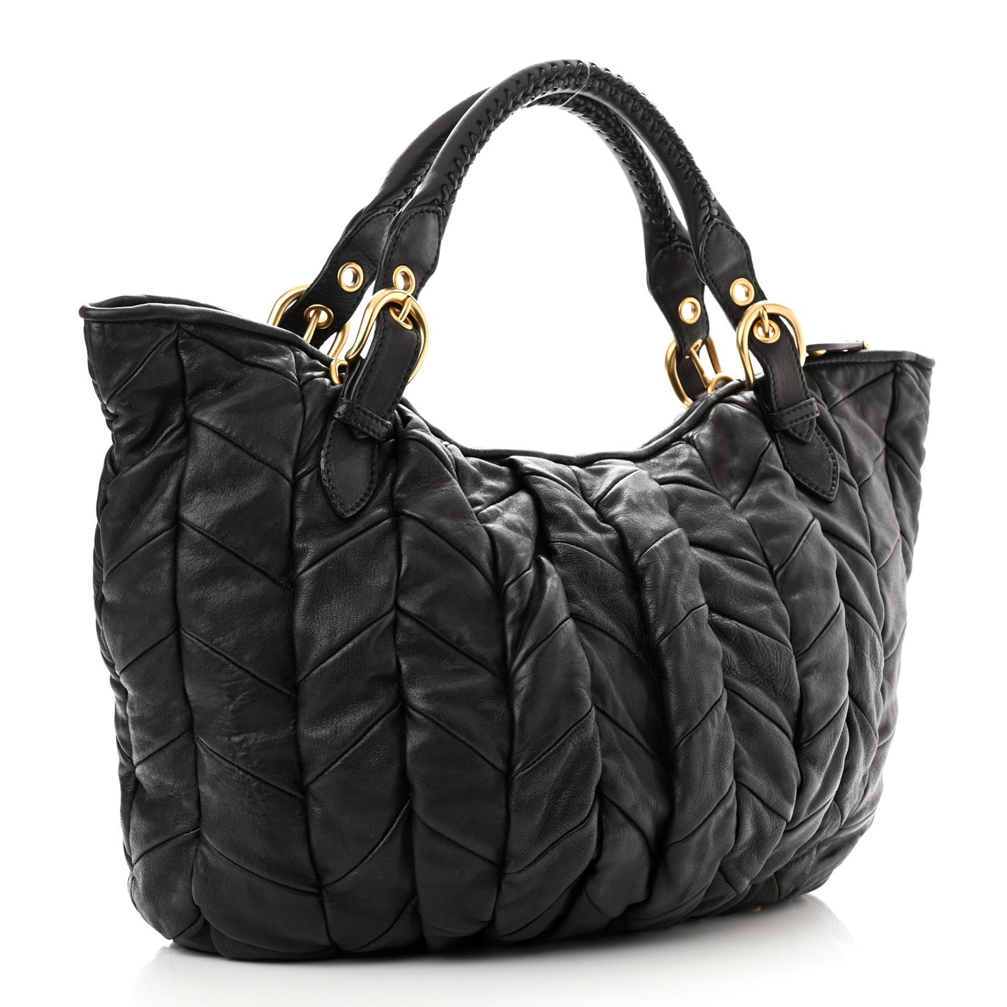 Nappa Large Patchwork Tote Black