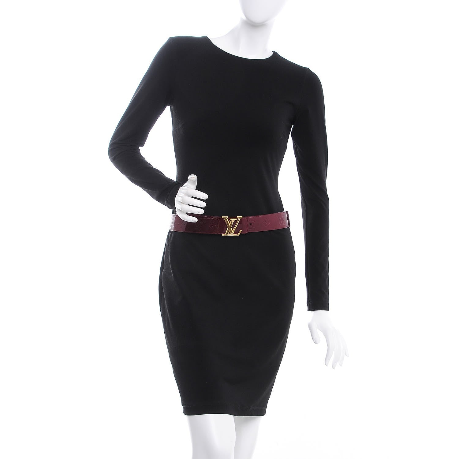 Louis Vuitton Vernis LV Facettes Belt 80 32 Rouge Fauviste 2 of 10