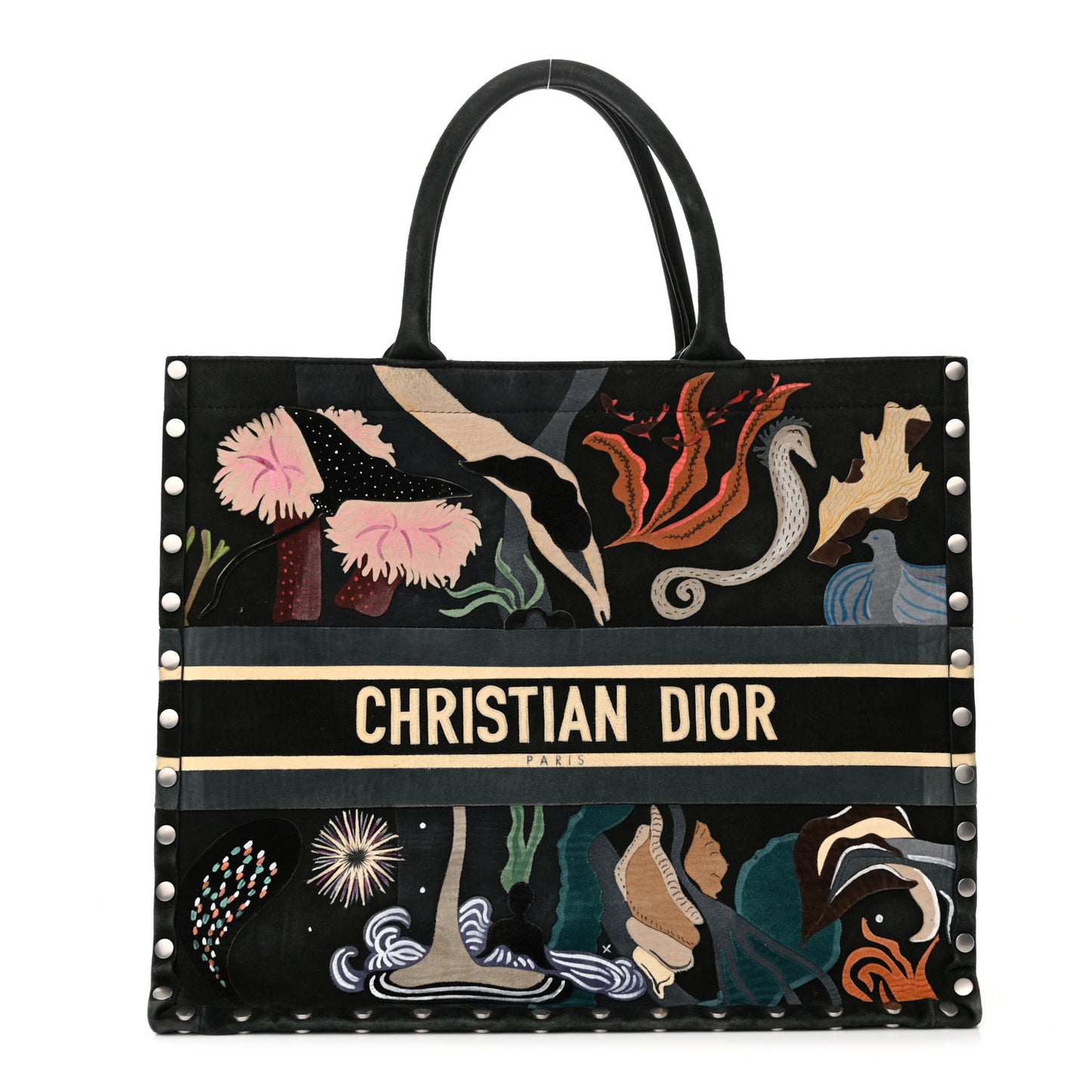 Suede Large Sea Book Tote Black