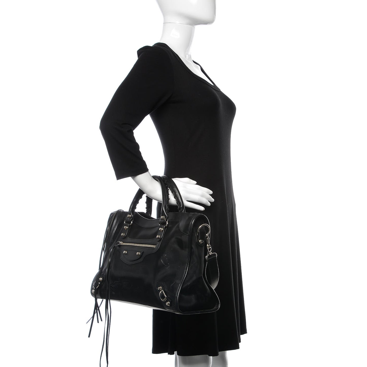Mesh Calfskin Palladium Hardware City Black
