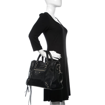 Balenciaga Mesh Calfskin Palladium Hardware City Black 3 of 13