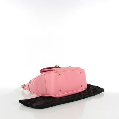 Gucci Calfskin Bamboo Top Handle Bag Pink 4 of 10