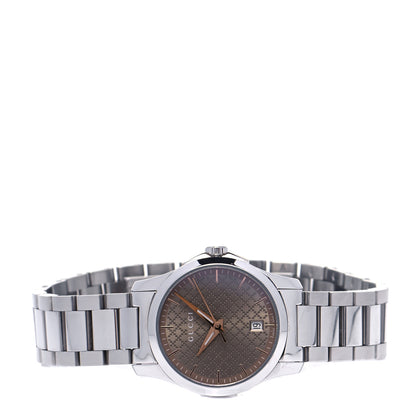 Gucci Stainless Steel 27mm G-Timeless Quartz Watch Brown 2 of 6
