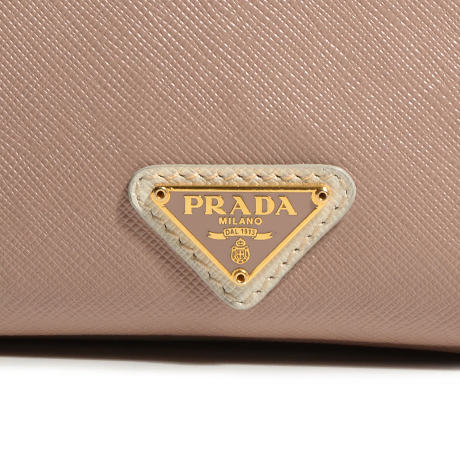 Prada Saffiano Lux Pochette Cammeo Talco 9 of 9