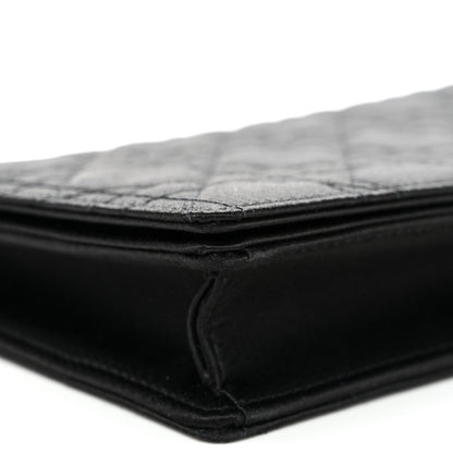 Christian Dior Satin Cannage Lady Dior Convertible Clutch Black 9 of 10