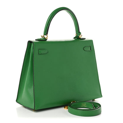 Hermes Chevre Chamkila Kelly Sellier 25 Bambou 3 of 11