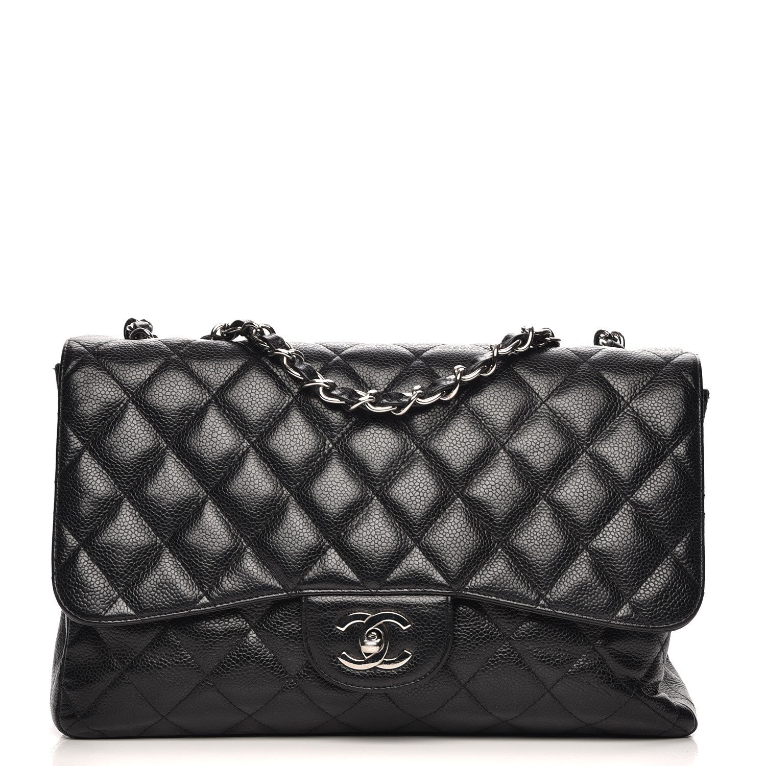 Chanel Caviar Quilted Jumbo Single Flap Black 1 of 11