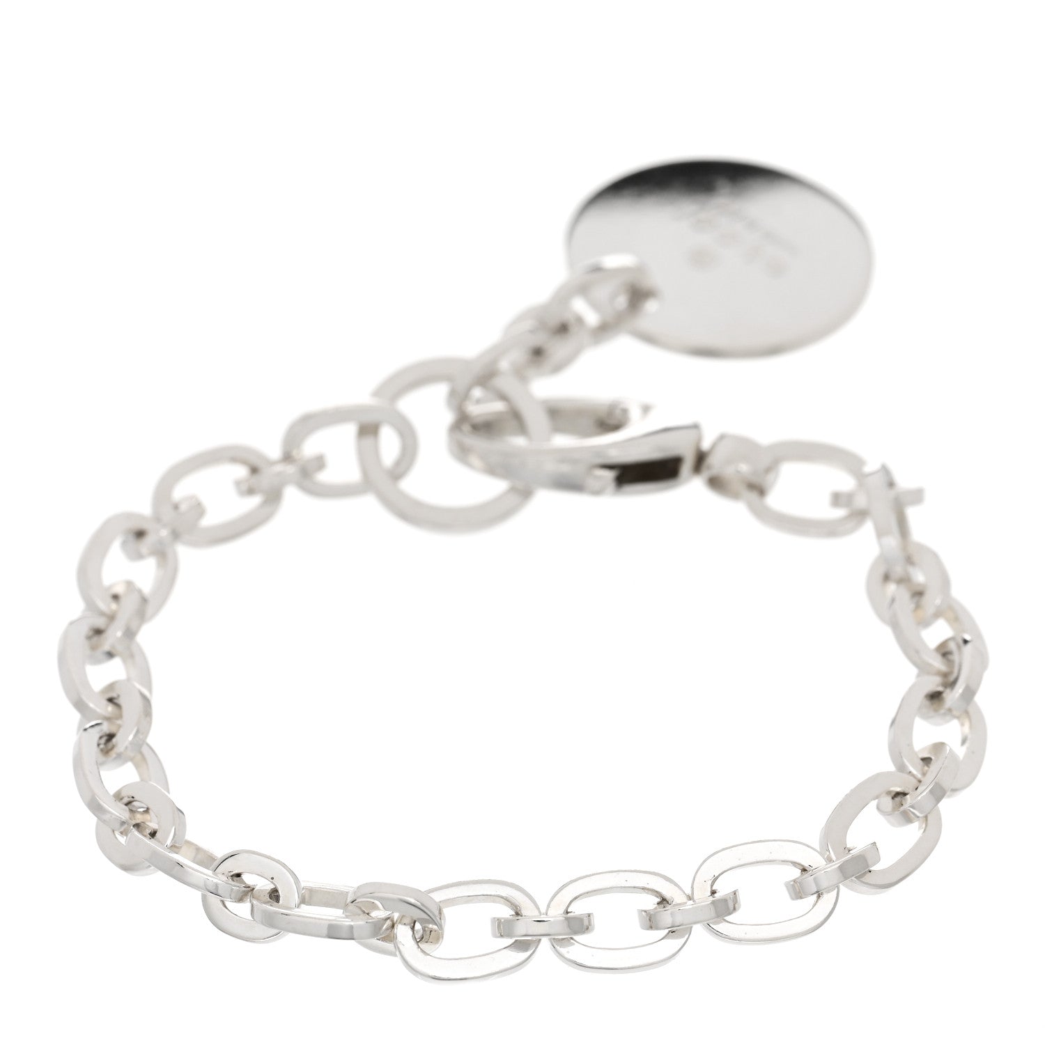 Gucci Sterling Silver Link Round Charm Bracelet 2 of 3