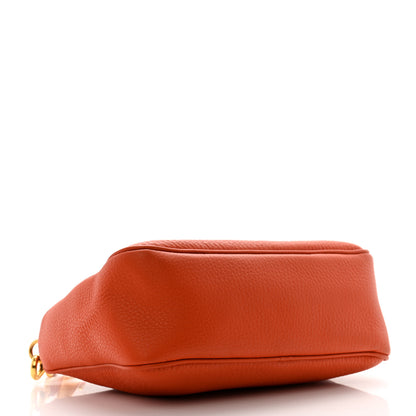 Prada Vitello Daino Shoulder Bag Papaya 4 of 14