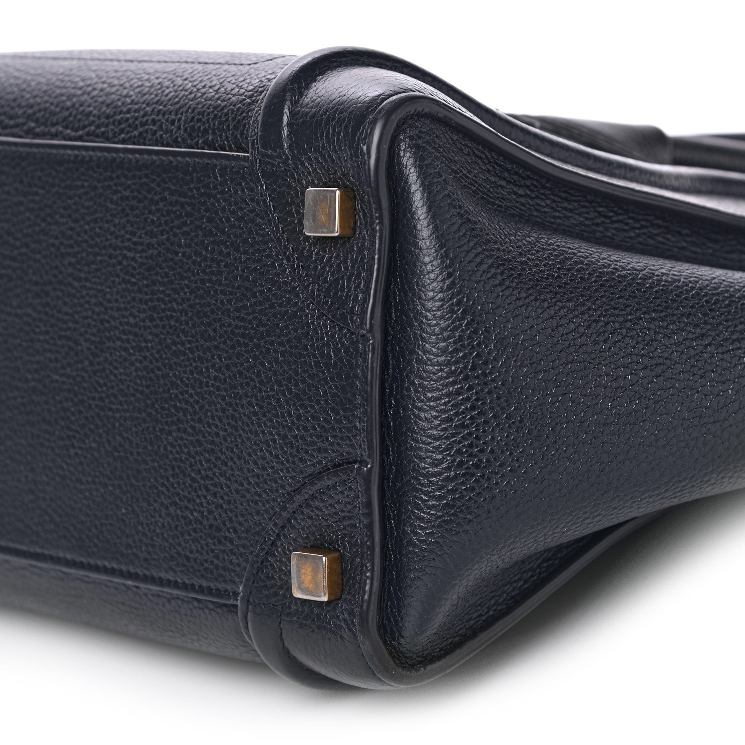Celine Drummed Calfskin Micro Luggage Midnight 7 of 15
