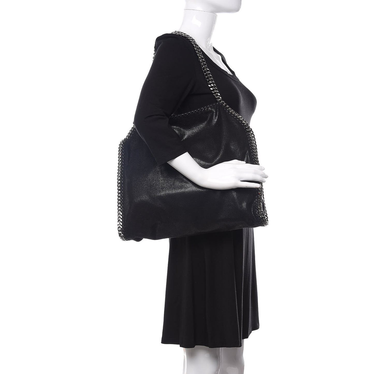 Shaggy Deer Small Falabella Tote Black