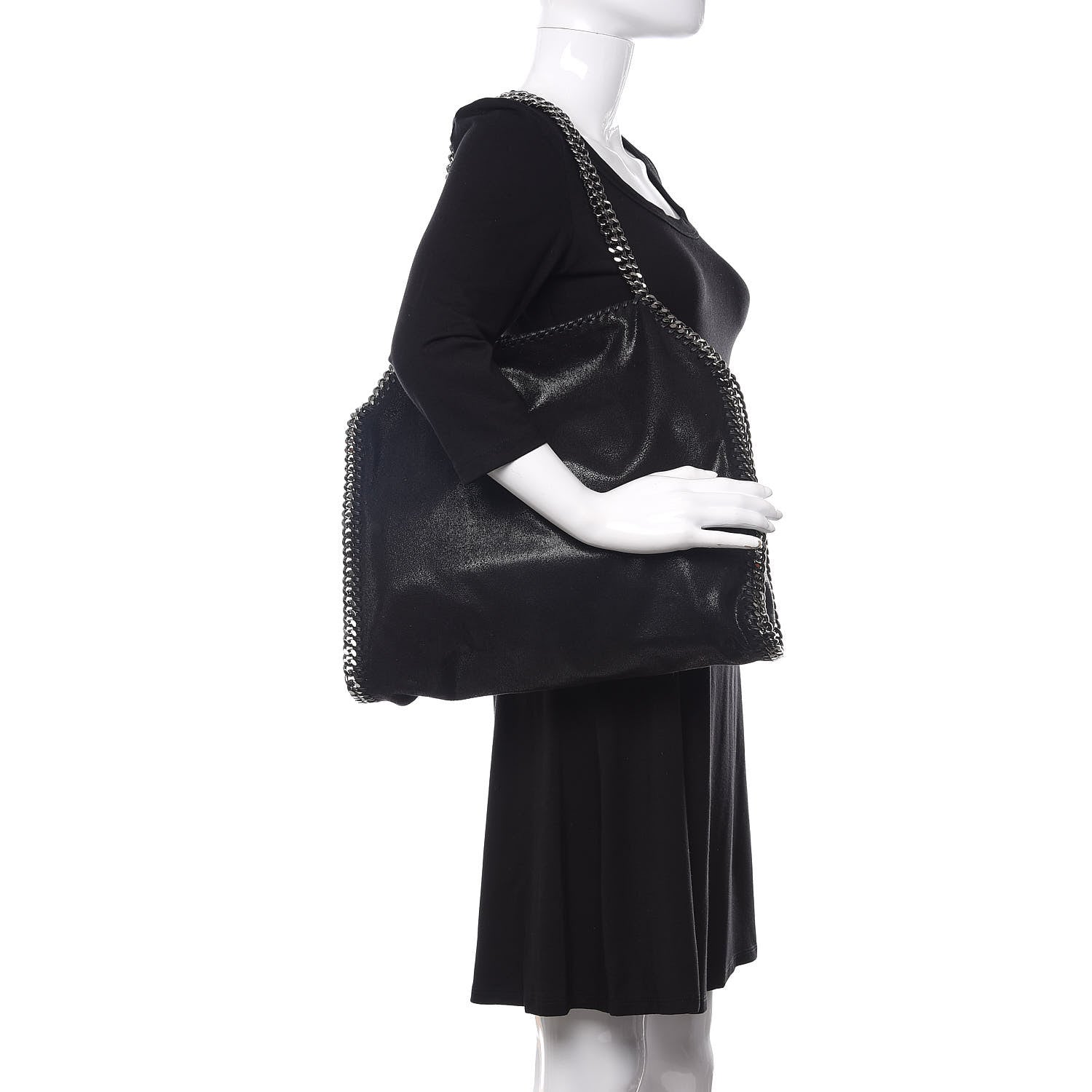 Stella McCartney Shaggy Deer Small Falabella Tote Black 2 of 10