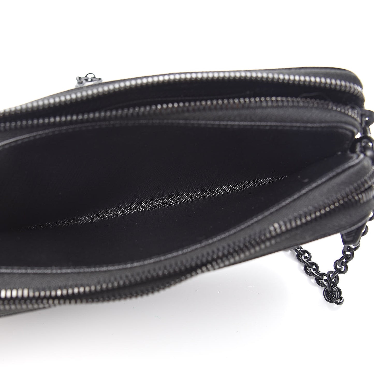 Saffiano Shine Mini Crossbody Bag Black