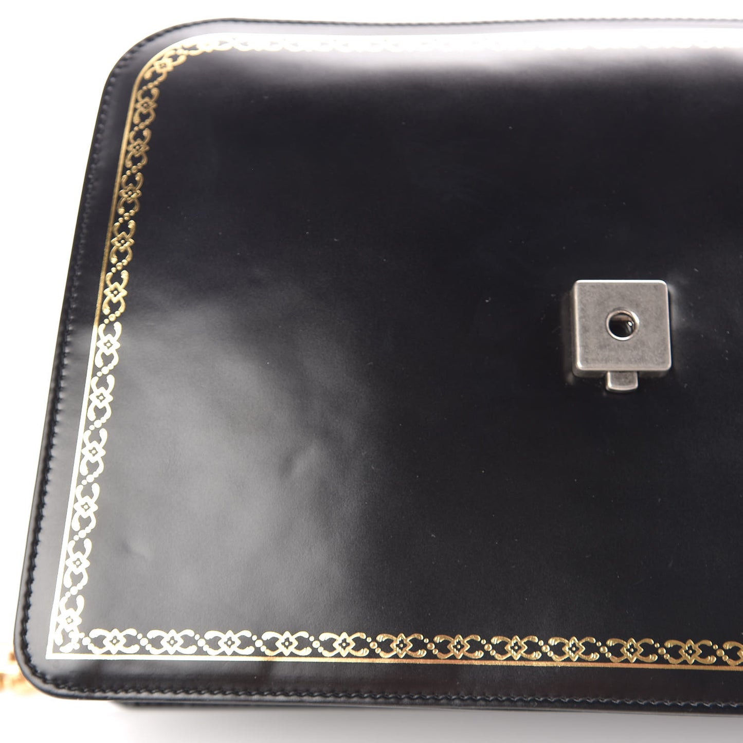 Calfskin Bamboo Medium Thiara Top Handle Bag Black
