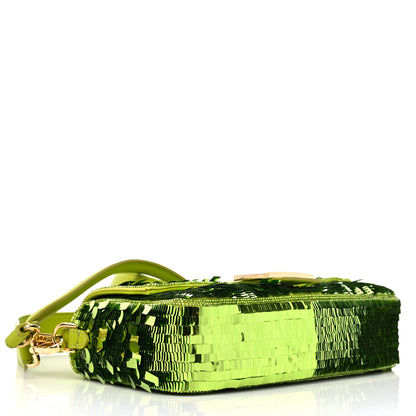 Fendi Sequin Paillettes Vitello Grace Sex and the City Baguette Wasabi 4 of 11
