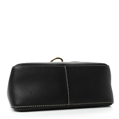 Valentino Garavani Pebbled Calfskin Small VRing Shoulder Bag Black 3 of 4