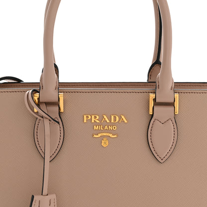 Prada Saffiano Soft Calfskin Small Zippered Tote Cipria 9 of 12