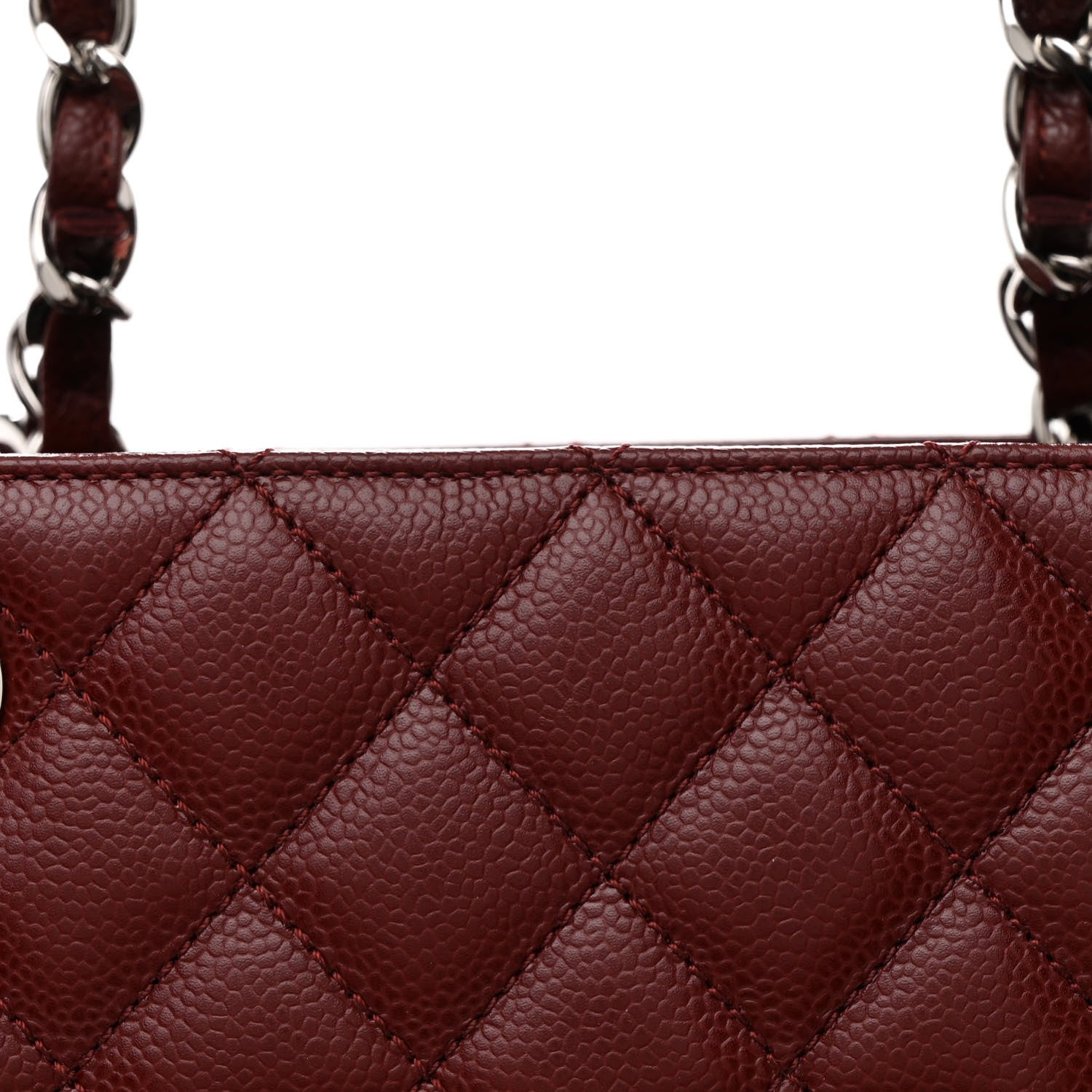 Chanel Caviar Quilted Grand Shopping Tote GST Burgundy 9 of 12