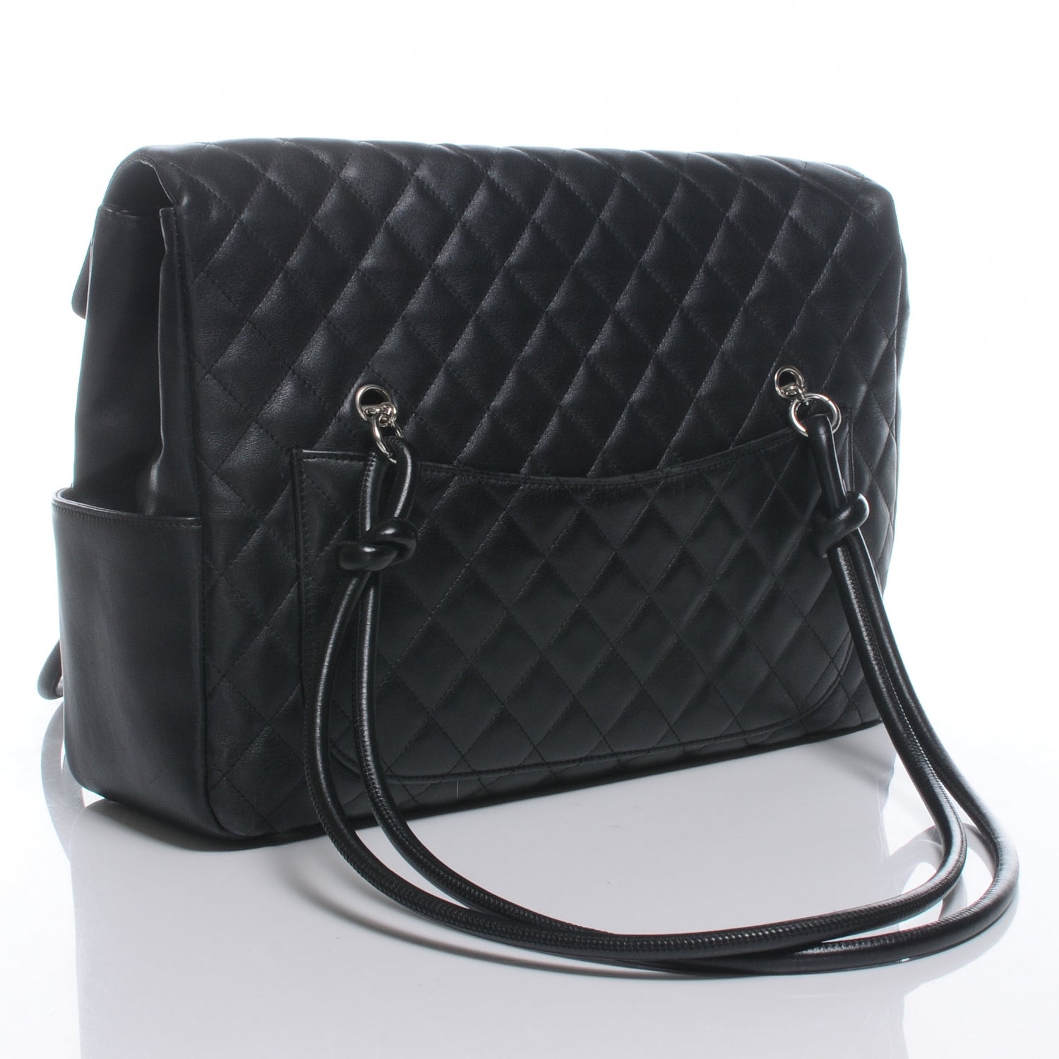 Chanel Calfskin Quilted Large Cambon Flap Black 3 of 8