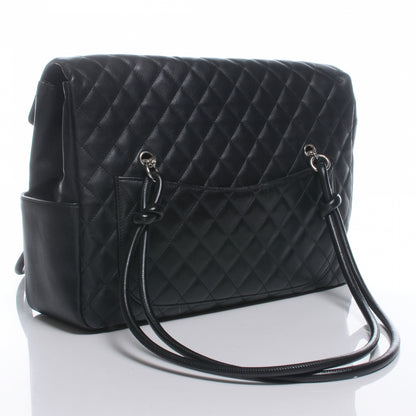 Chanel Calfskin Quilted Large Cambon Flap Black 3 of 8