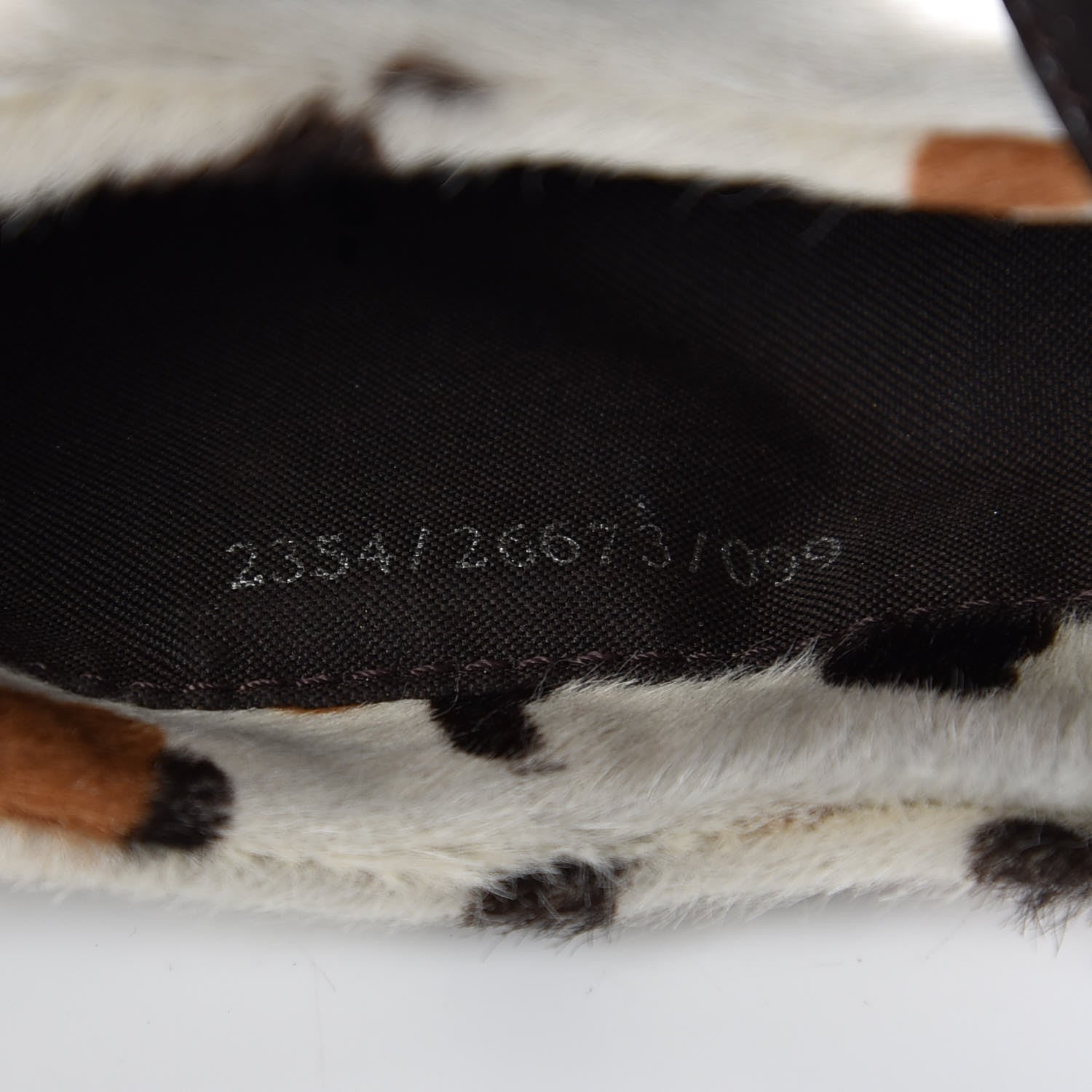 Fendi Calf Hair Leopard Print Croissant White Brown 10 of 10