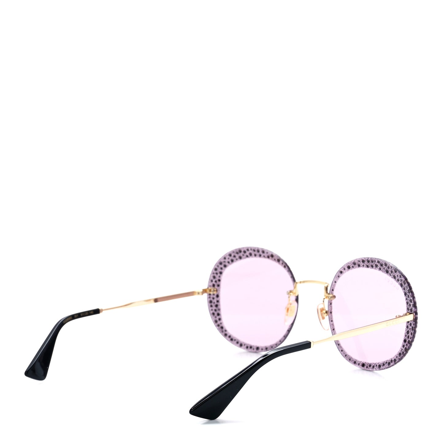 Crystal Oversize Hollywood Forever Sunglasses GG0899S Gold Violet