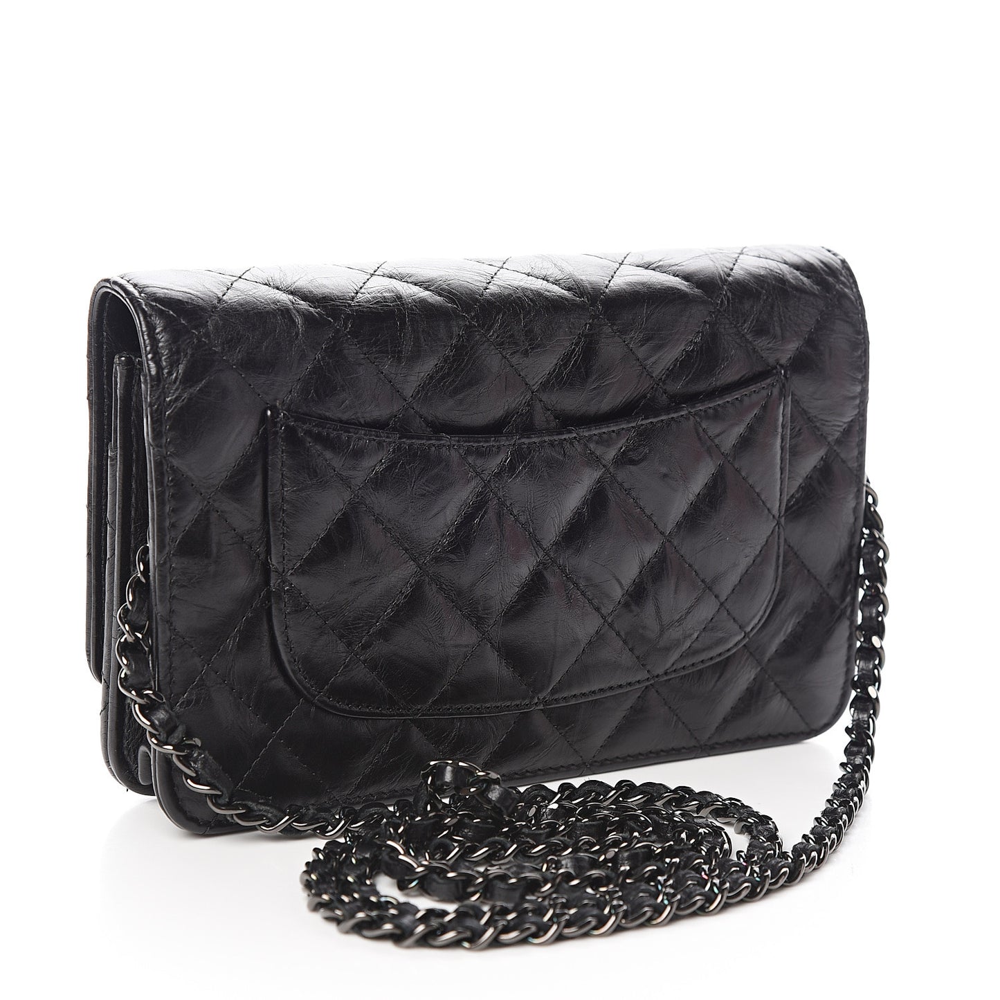 Aged Calfskin Quilted Reissue Wallet On Chain WOC So Black
