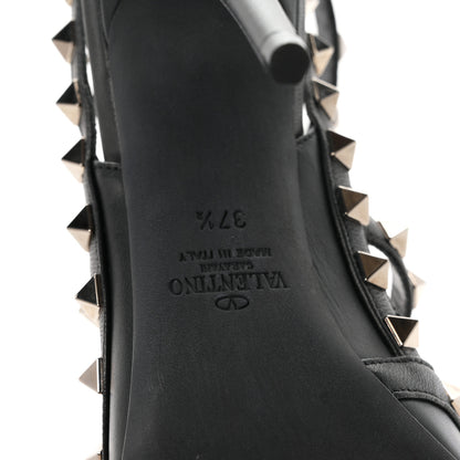Valentino Garavani Nappa Rockstud Ankle Strap Pumps 37.5 Black 7 of 9