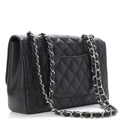 Chanel Caviar Quilted Jumbo Single Flap Black 3 of 9