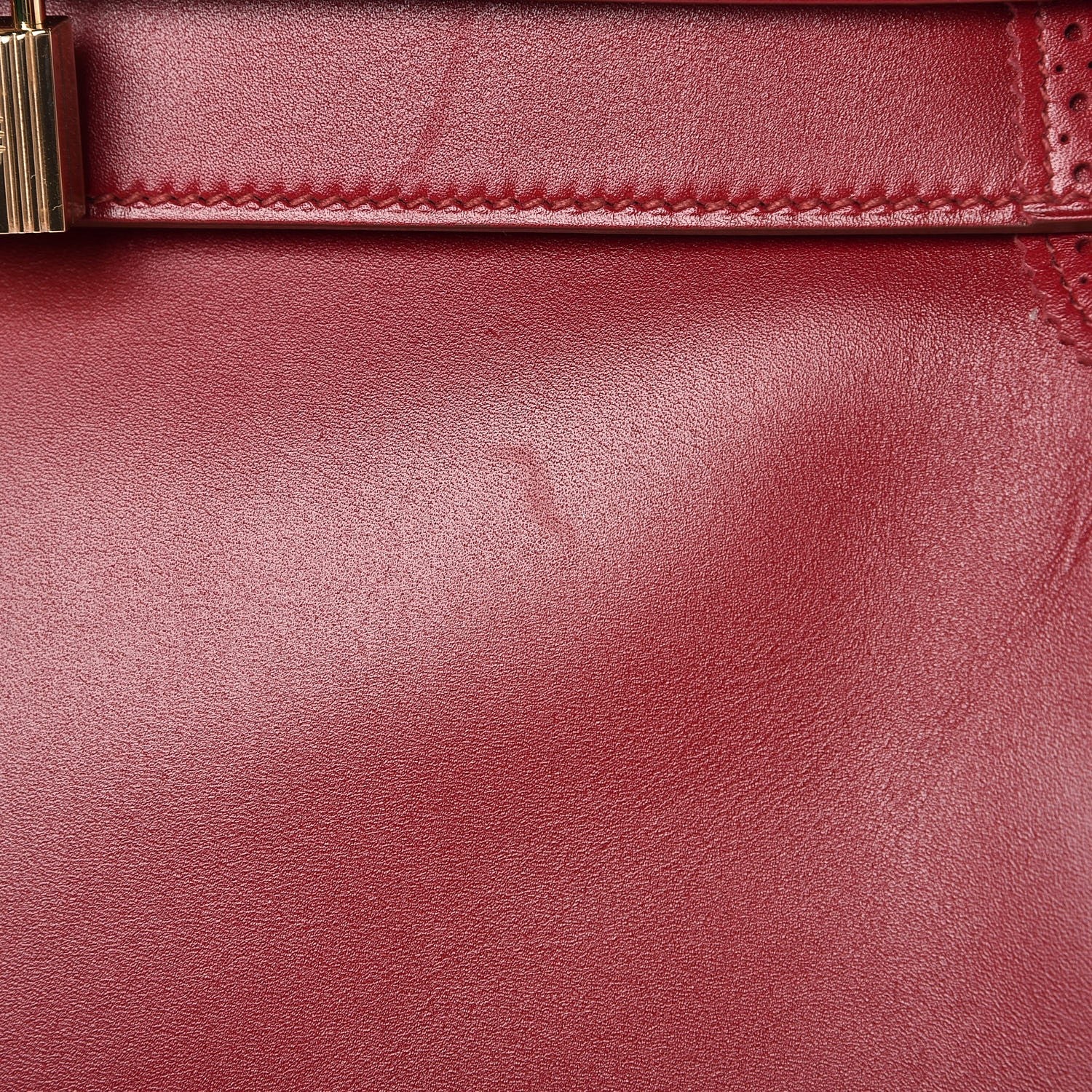 Hermes Tadelakt Ghillies Kelly 32 Rubis 37 of 39