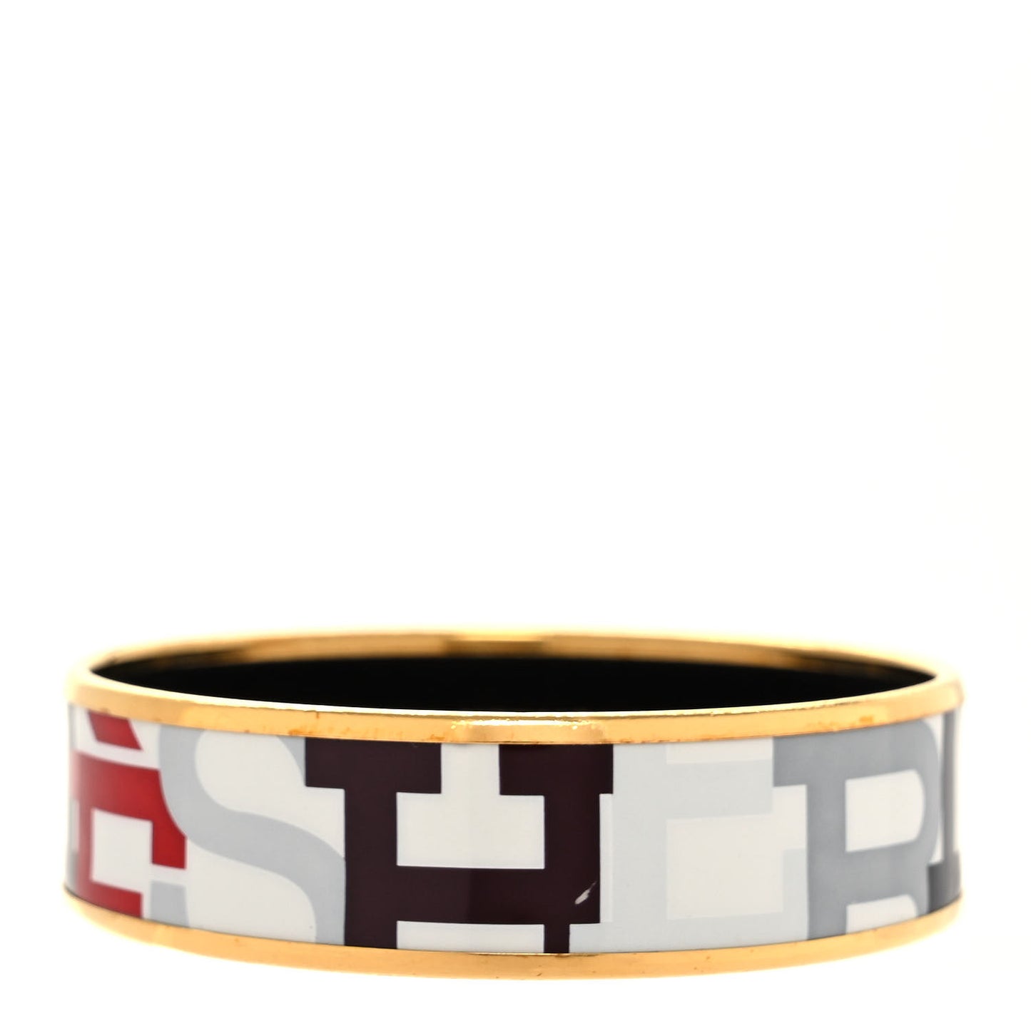 Enamel Wide Printed Capitales Bracelet 65