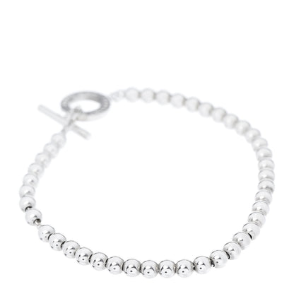 Tiffany Sterling Silver 4mm Beads Toggle Bracelet 3 of 5