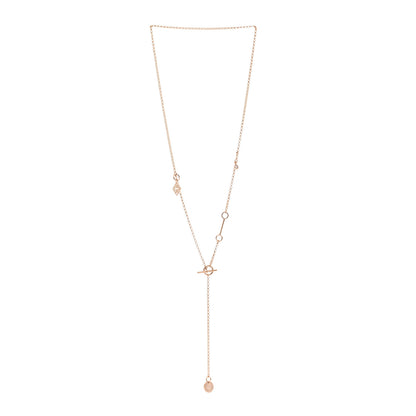Hermes 18K Rose Gold Diamond Gambade Necklace 3 of 4