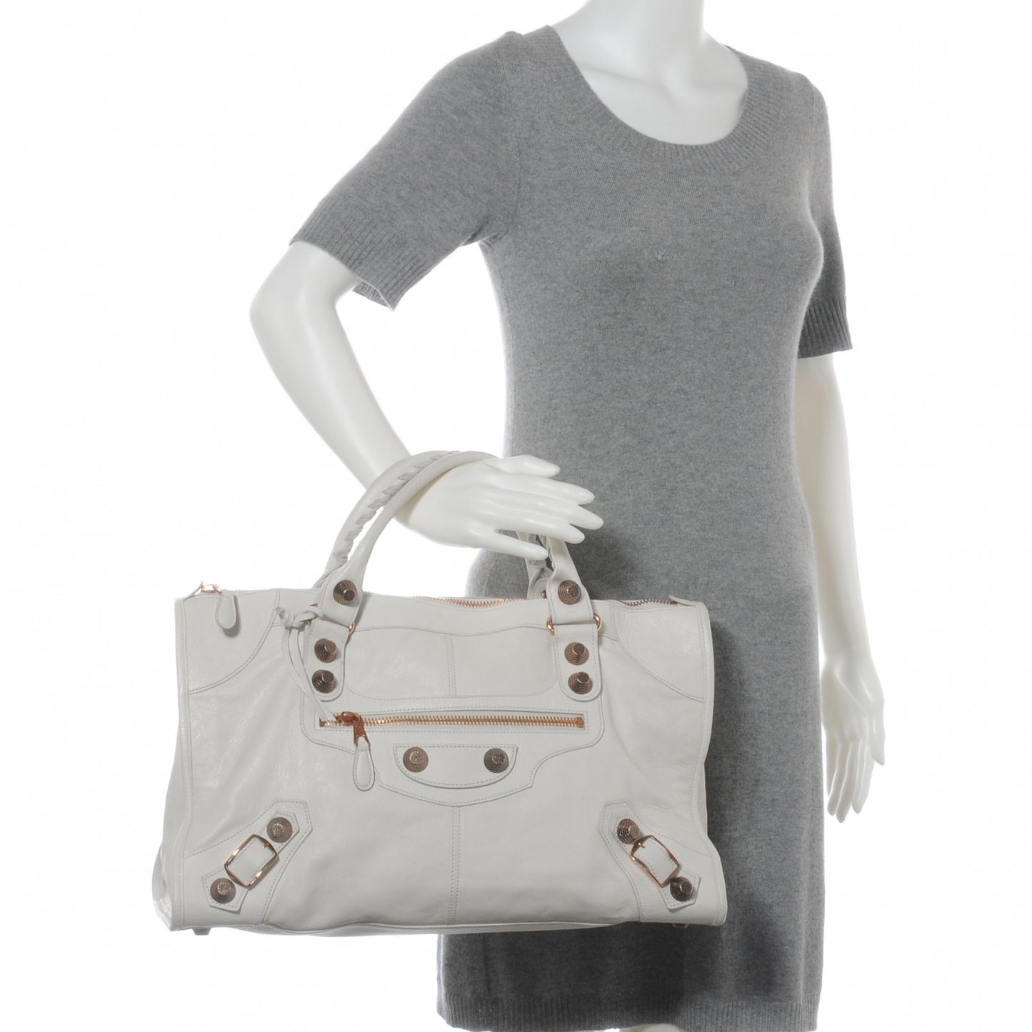 Agneau Giant 21 Rose Gold Hardware Work White Light