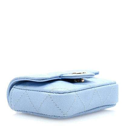 Chanel Caviar Quilted Mini Chain Belt Bag Light Blue 4 of 9