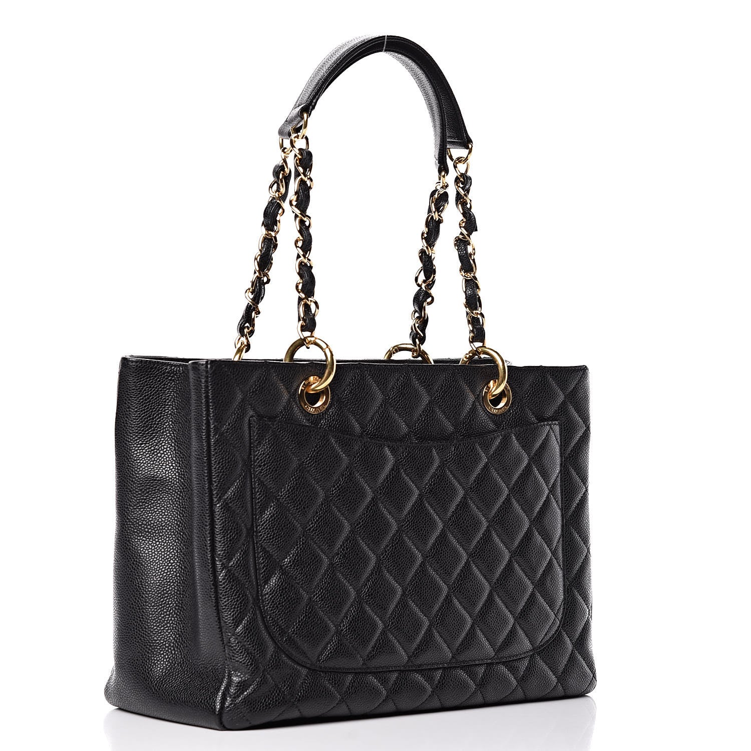 Chanel Caviar Quilted Grand Shopping Tote GST Black 3 of 10