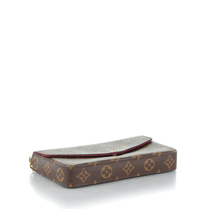 Louis Vuitton Monogram Pochette Felicie Chain Wallet Fuchsia 4 of 8