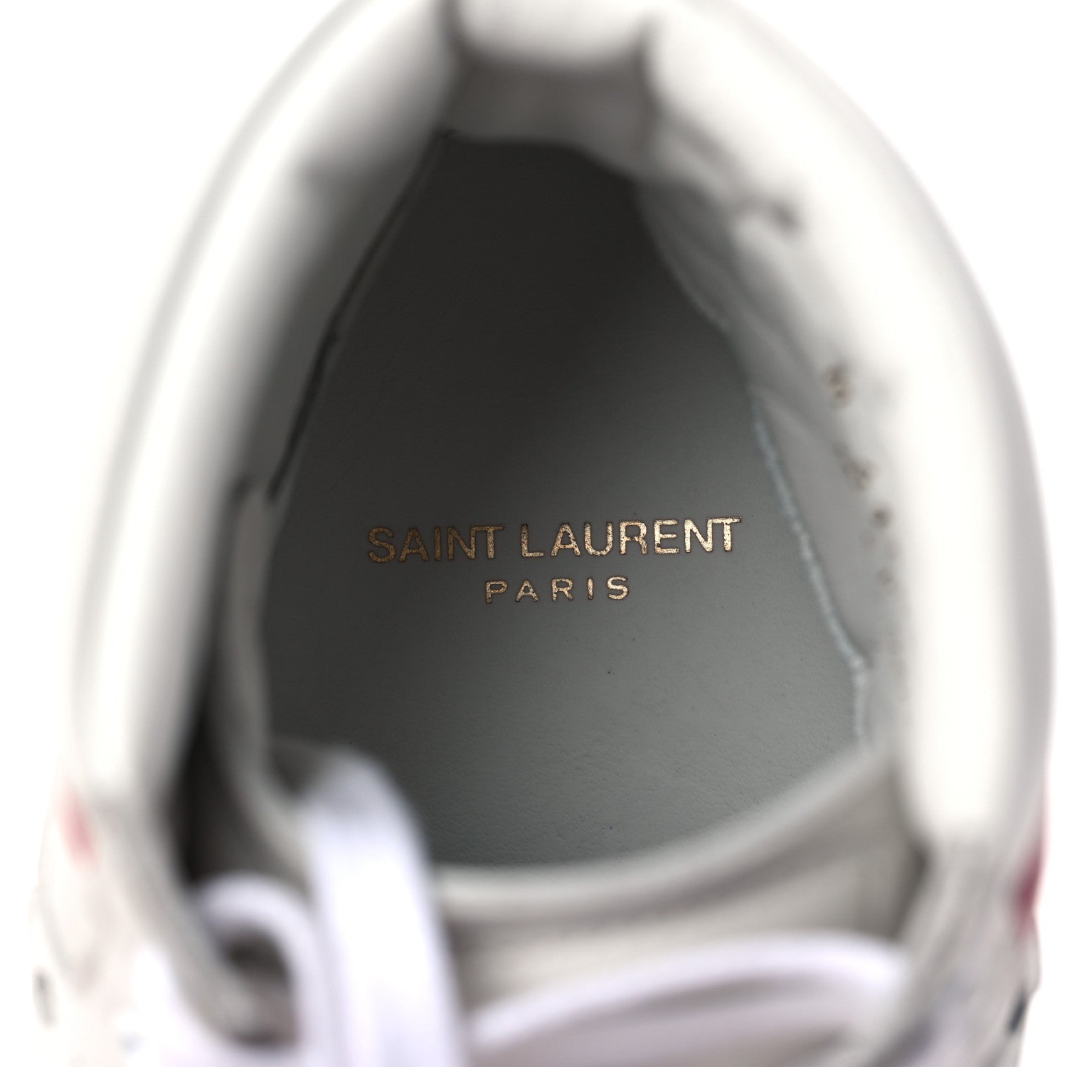 Saint Laurent Calfskin Mens Court Classic SL/10H High Top Sneakers 42 White Red 8 of 8