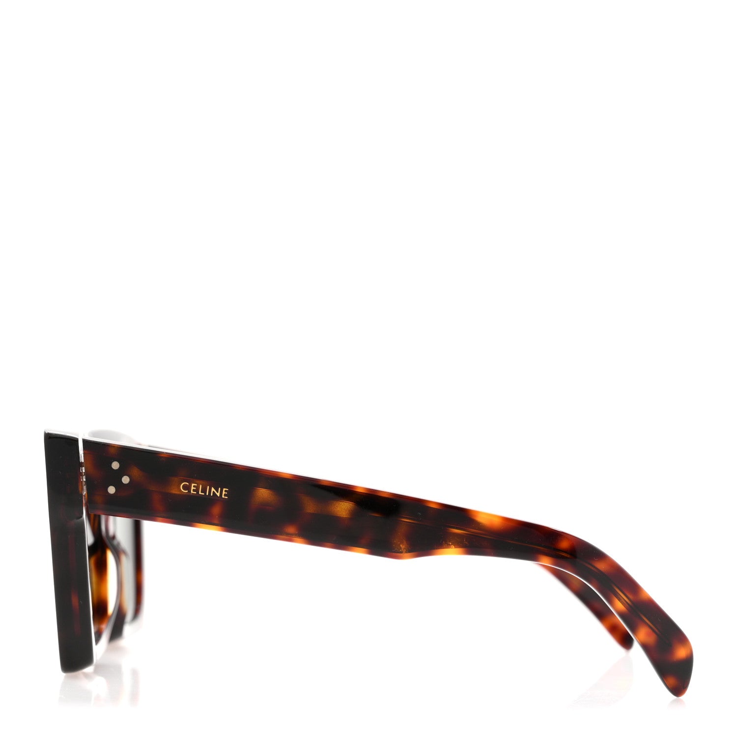 Celine Acetate Square Sunglasses CL40130I Tortoise 3 of 9