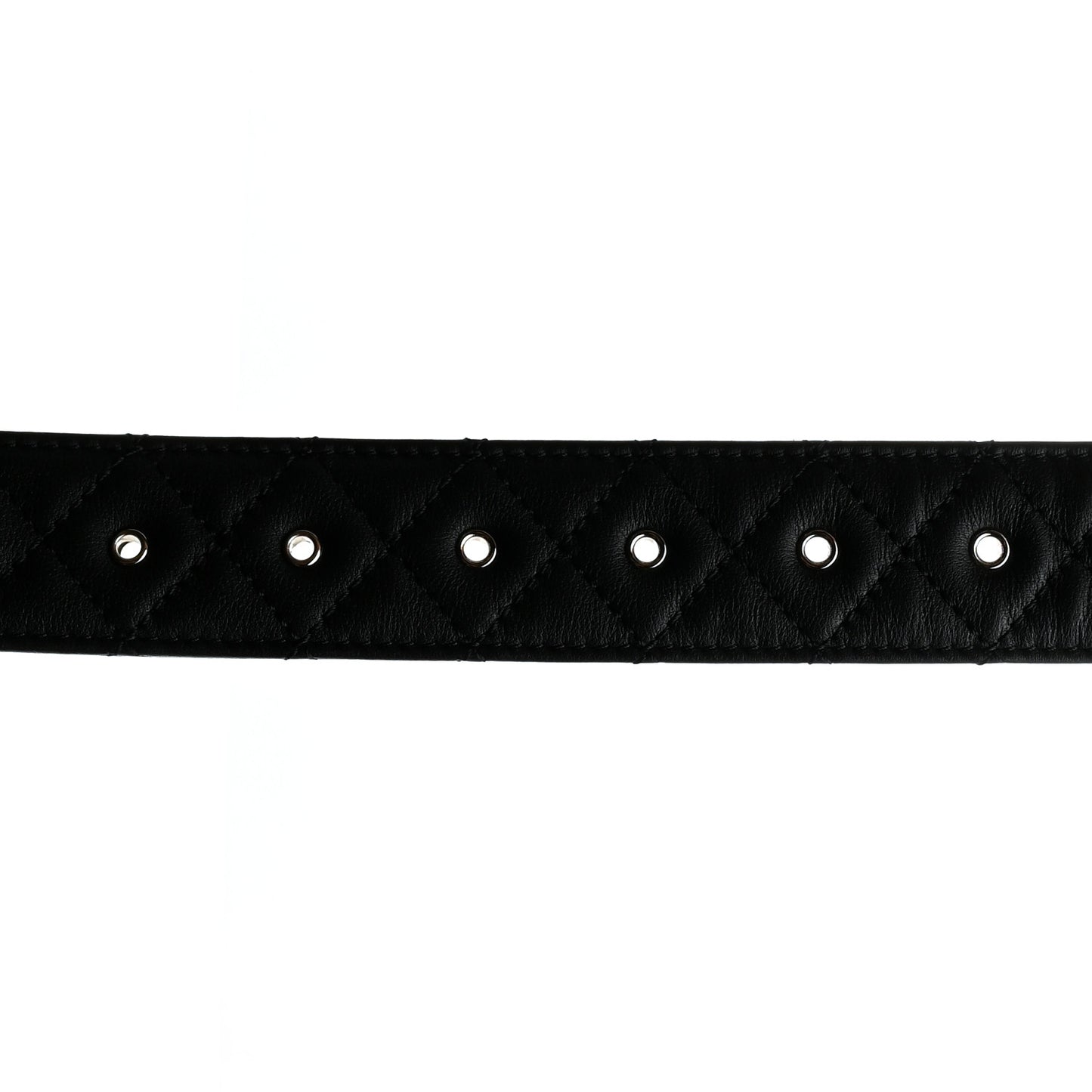 Calfskin Quilted CC Chain Belt 80 32 Black