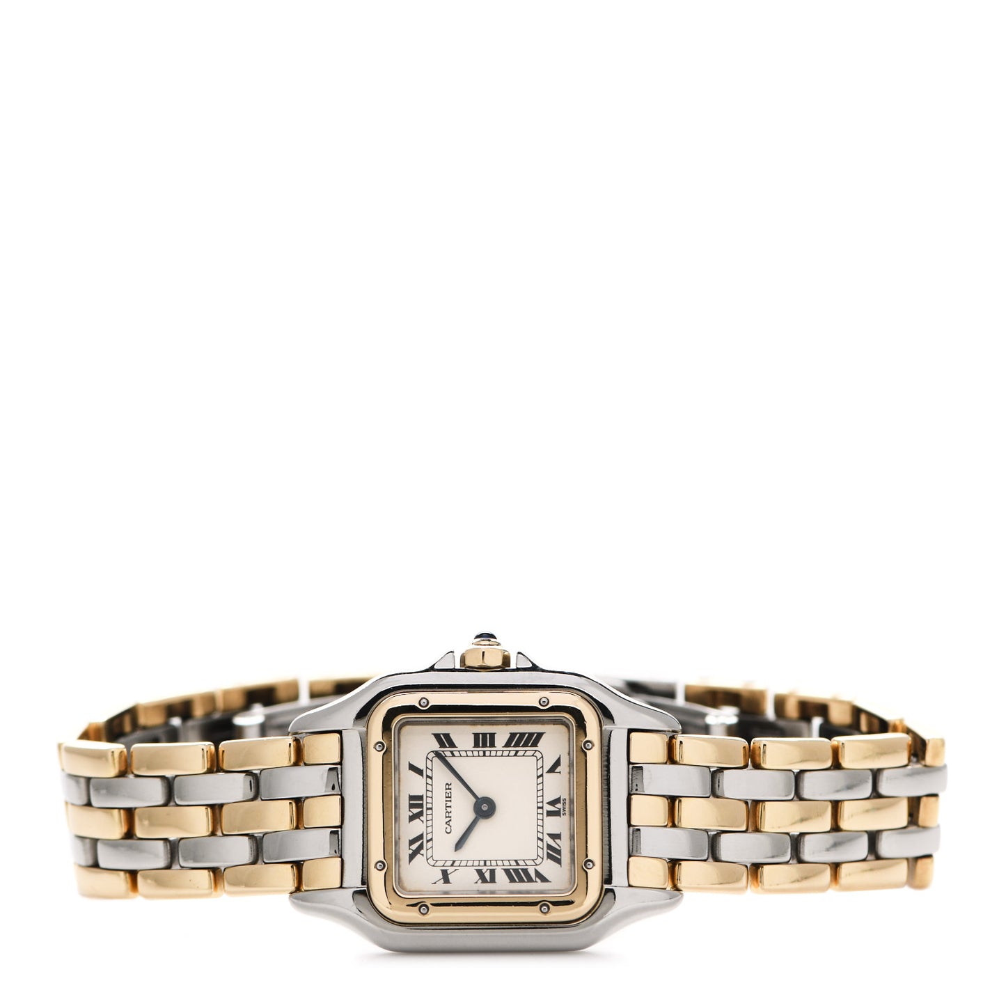 Stainless Steel 18K Yellow Gold 22mm Panthere Quartz Watch