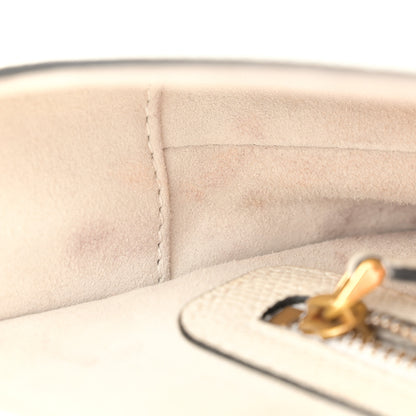 Christian Dior Grained Calfskin Saddle Bag White 13 of 14