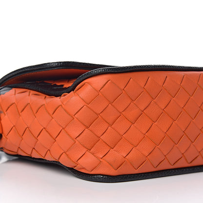 Bottega Veneta Nappa Intrecciato Mini Glass Shoulder Bag Orange Black 9 of 11